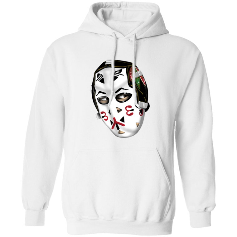 Chicago Blackhawks NHL Murray Bannerman Goalie Mask Hoodie Pullover color White