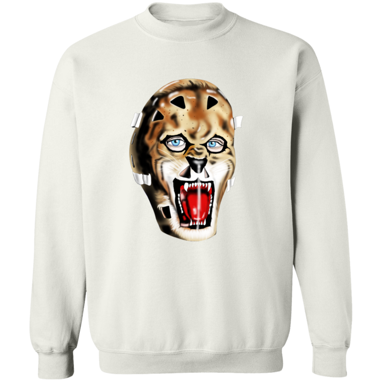 New York Rangers NHL Gilles Gratton Goalie Mask Sweatshirt Crewneck Pullover color White