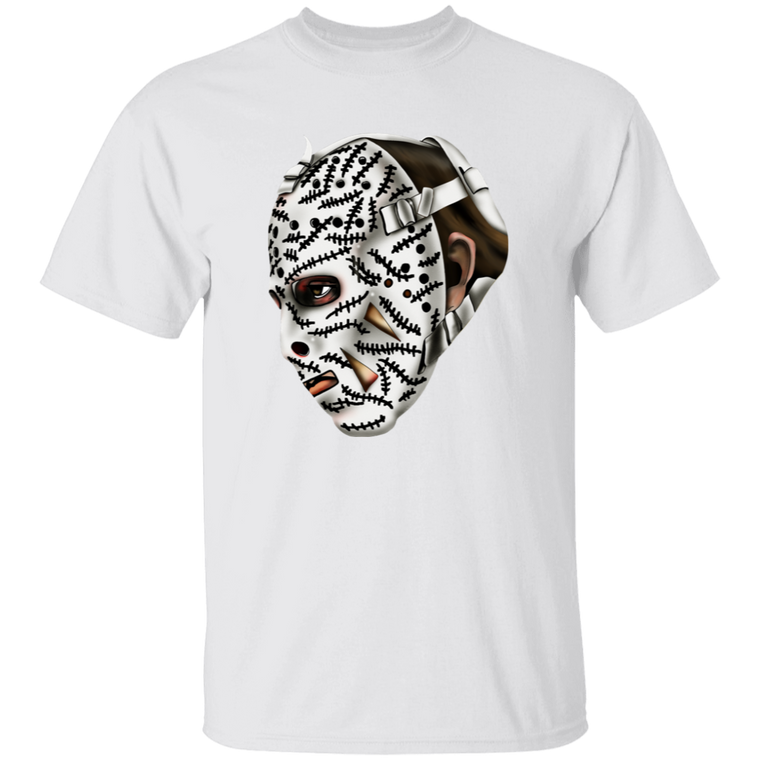 Boston Bruins NHL Gerry Cheevers Goalie Mask T-shirt color White