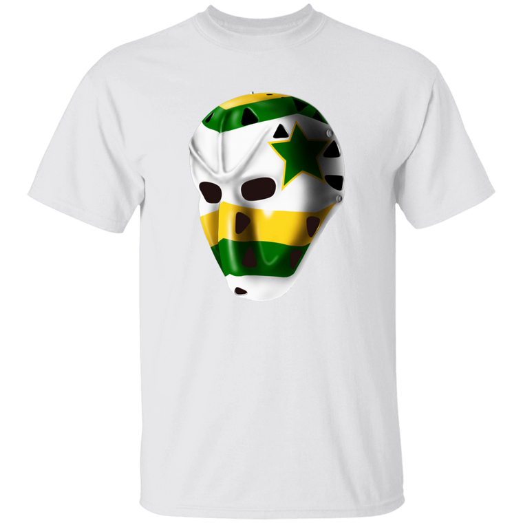 Minnesota North Stars NHL Goalie Mask T-shirt color White