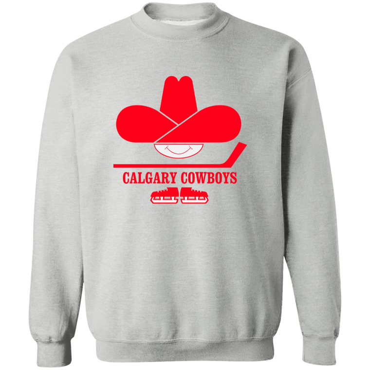 Calgary Cowboys WHA Hockey Sweatshirt Crewneck Pullover in sport grey