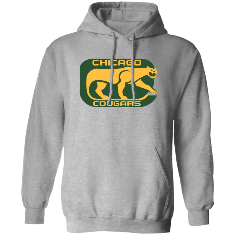 Chicago Cougars WHA Hockey Hoodie Pullover in Sport Grey