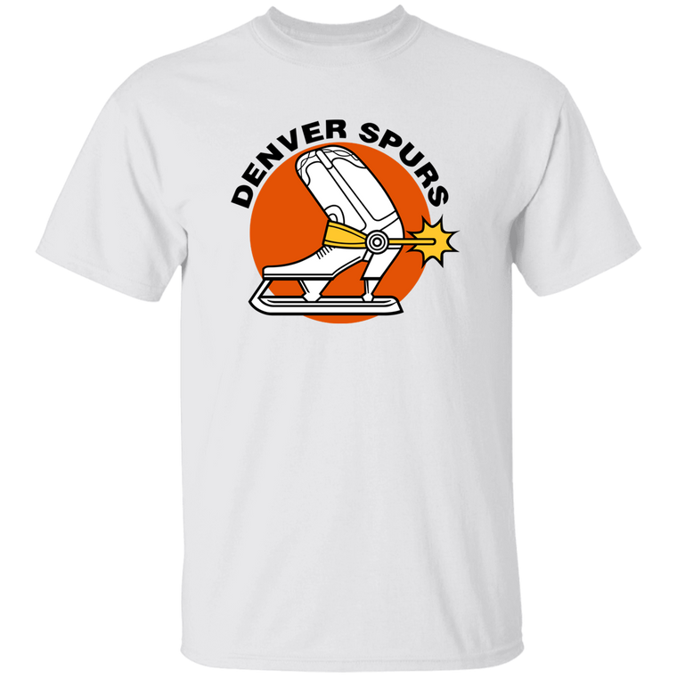 Denver Spurs WHA Hockey Short Sleeve Tee Shirt in White