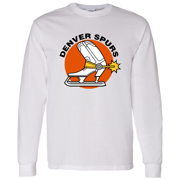 Denver Spurs WHA Hockey Long Sleeve Shirt in White