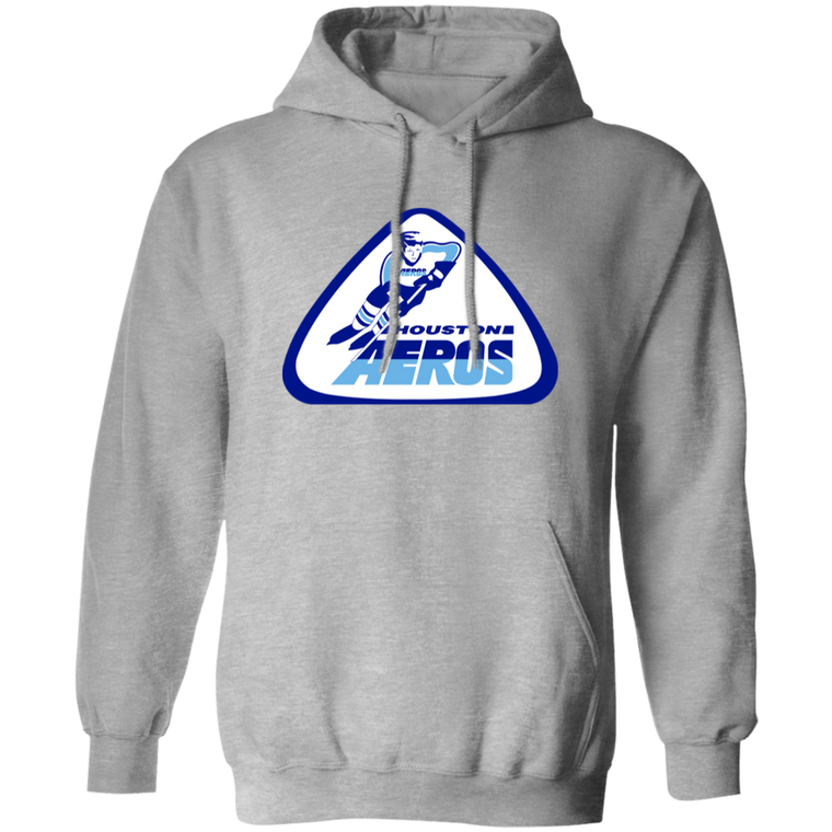 Houston Aeros WHA Hockey Hoodie Pullover in Sport Grey