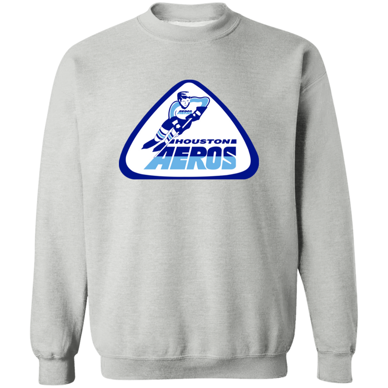 Houston Aeros WHA Hockey Sweatshirt Crewneck Pullover in sport grey