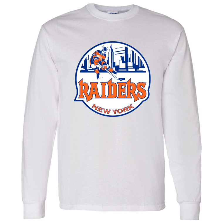New York Raiders WHA Hockey Long Sleeve Shirt in White