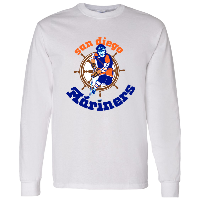 San Diego Mariners WHA Hockey Long Sleeve Shirt in White