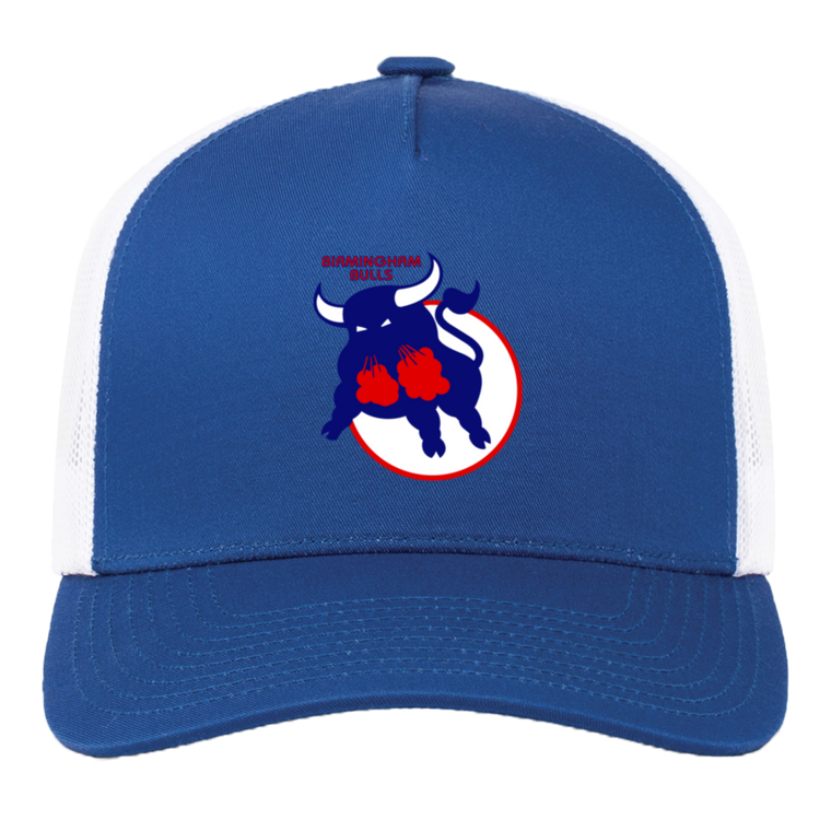 Birmingham Bulls WHA Hockey Trucker Snapback Cap 5-Panel in Royal Blue/White
