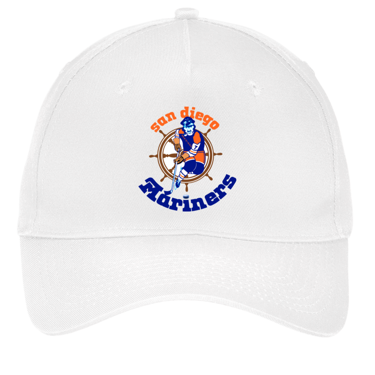 San Diego Mariners WHA Hockey Twill Cap 5-Panel in White