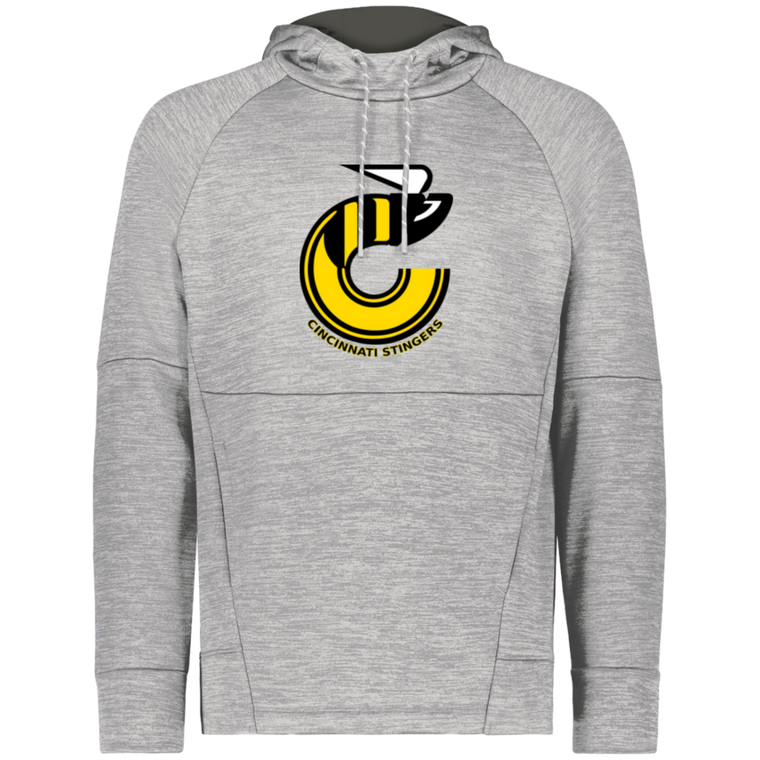 Cincinnati Stingers WHA Hockey Fleece Performance Hoodie in Athletic Grey