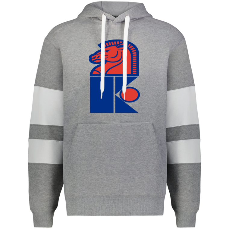 Jersey Knights WHA Hockey Athletic Fleece Hoodie in Charcoal Heather/White