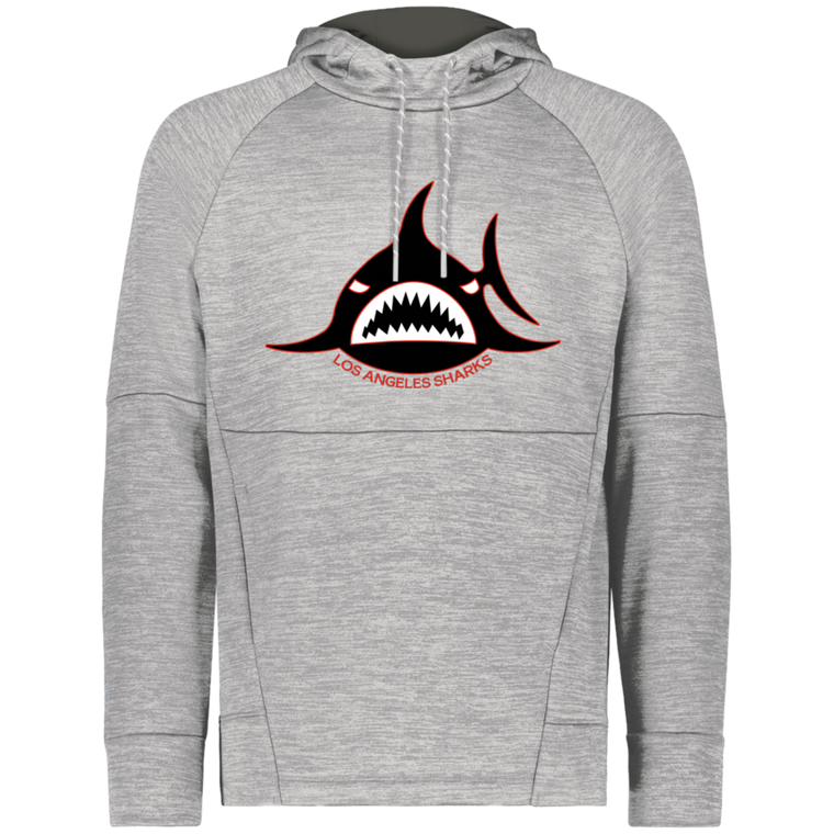Los Angeles Sharks WHA Hockey Fleece Performance Hoodie in Athletic Grey