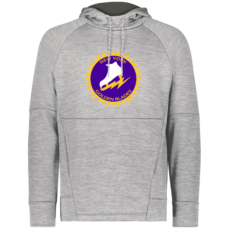 New York Golden Blades WHA Hockey Fleece Performance Hoodie in Athletic Grey