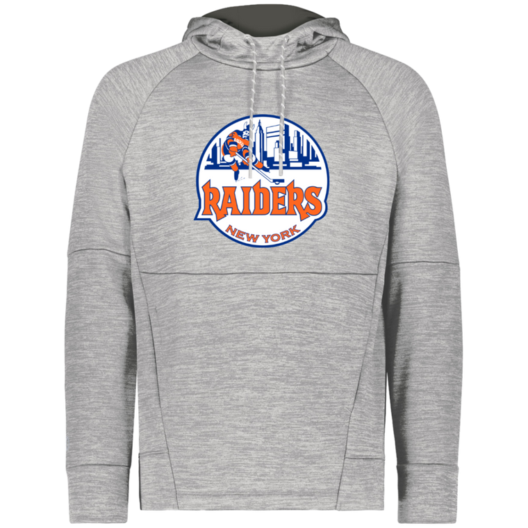 New York Raiders WHA Hockey Fleece Performance Hoodie in Athletic Grey