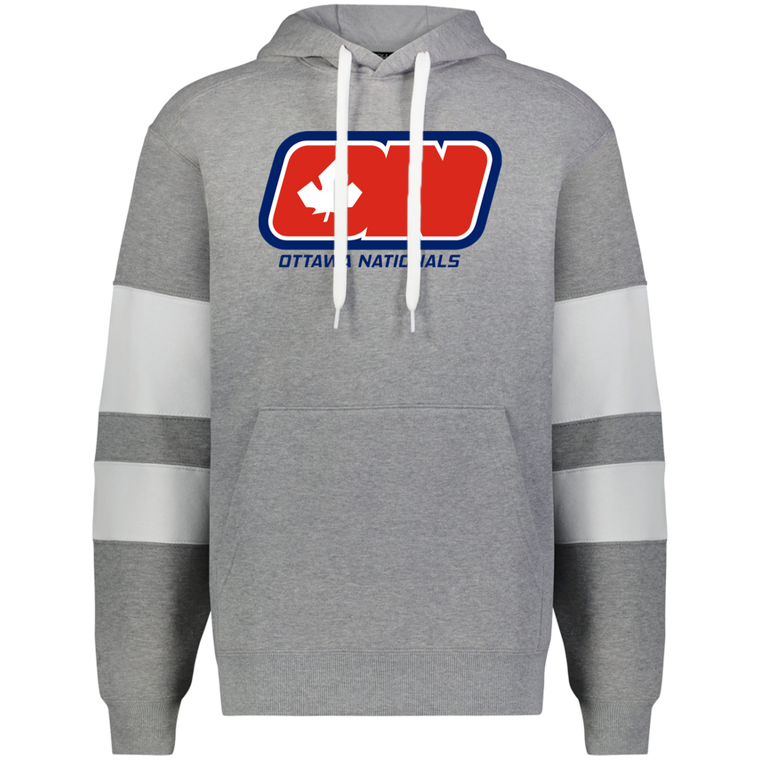 Ottawa Nationals WHA Hockey Athletic Fleece Hoodie in Charcoal Heather/White