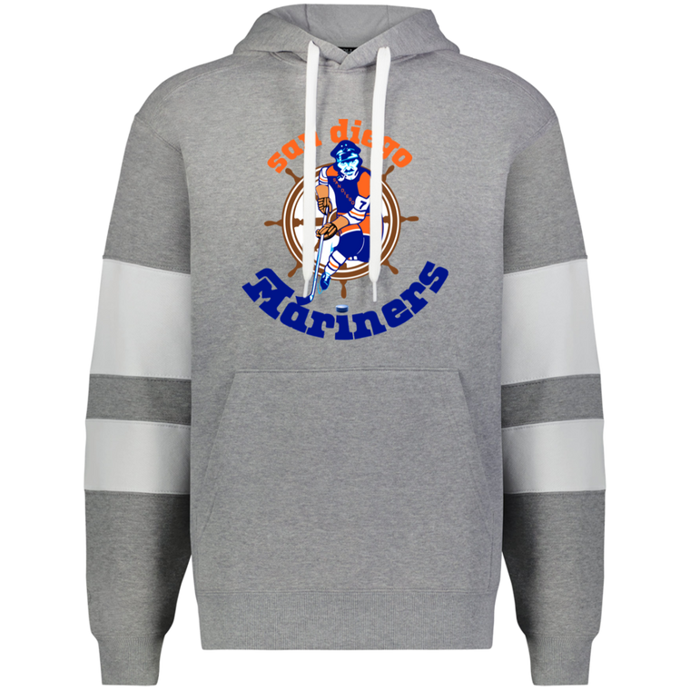 San Diego Mariners WHA Hockey Athletic Fleece Hoodie in Charcoal Heather/White