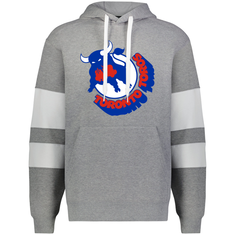 Toronto Toros WHA Hockey Athletic Fleece Hoodie in Charcoal Heather/White