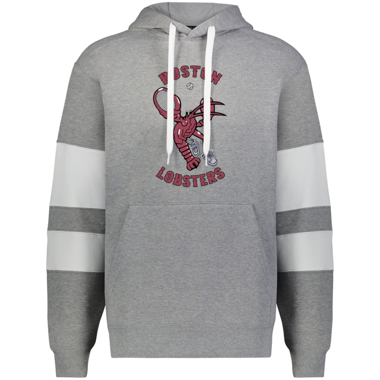 Boston Lobsters WTT Tennis Athletic Fleece Hoodie in Charcoal Heather/White