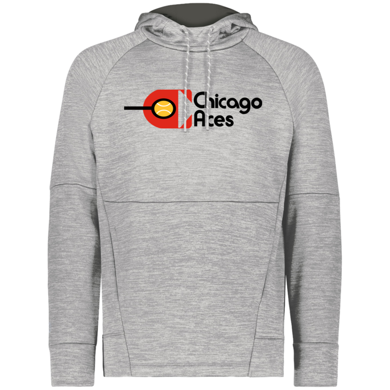 Chicago Aces WTT Tennis Performance Fleece Hoodie in Athletic Grey
