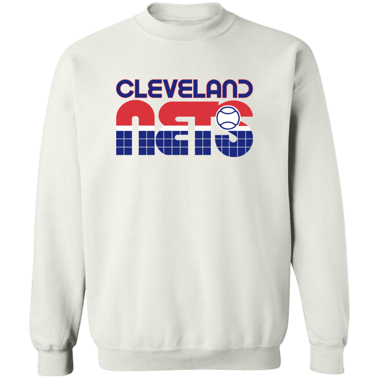 Retro Cleveland Nets crewneck pullover sweatshirt featuring vintage WTT tennis team logo in white