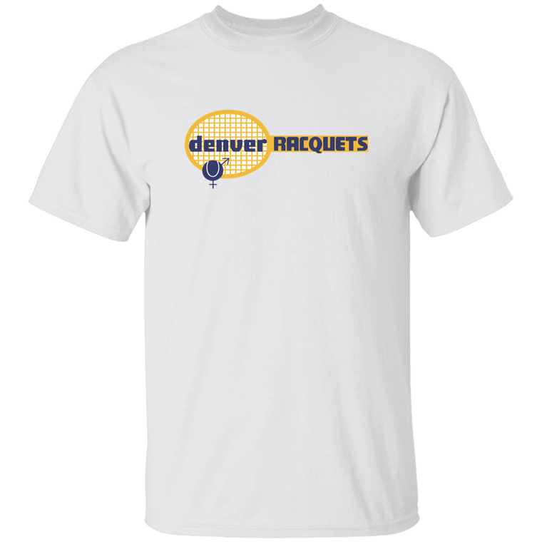 Vintage retro-style Denver Racquets WTT Tennis T-shirt with team logo in white
