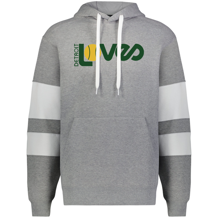 Detroit Loves WTT Tennis Athletic Fleece Hoodie in Charcoal Heather/White