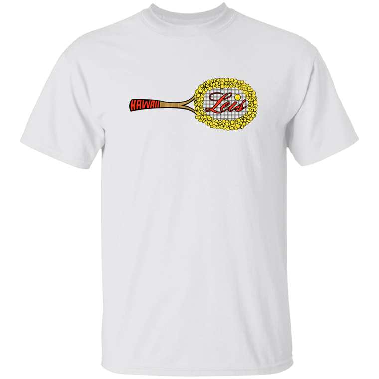 Vintage-style Hawaii Leis WTT T-shirt with retro 1970s team logo graphic in white