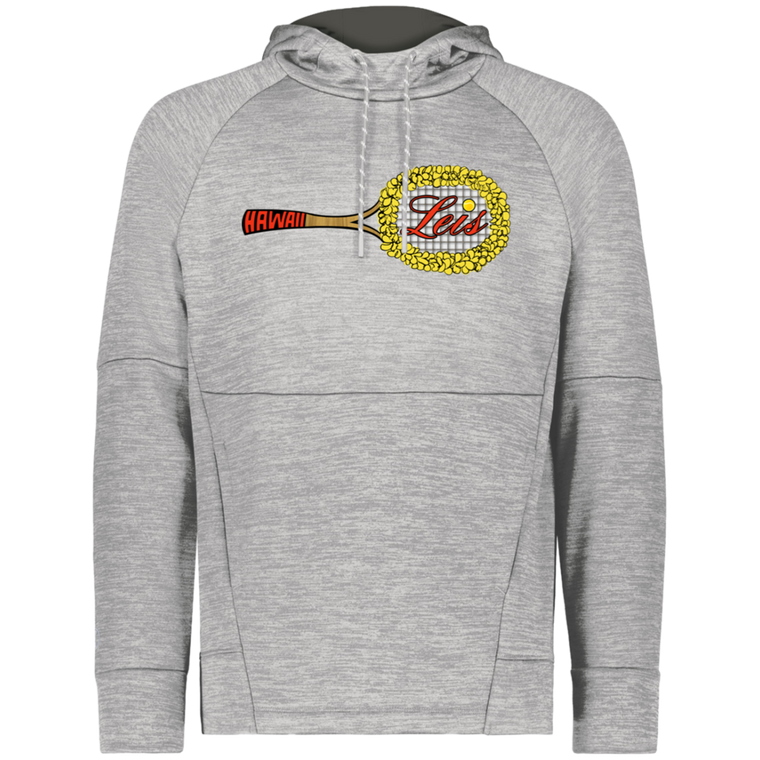 Hawaii Leis WTT Tennis Performance Fleece Hoodie in Athletic Grey