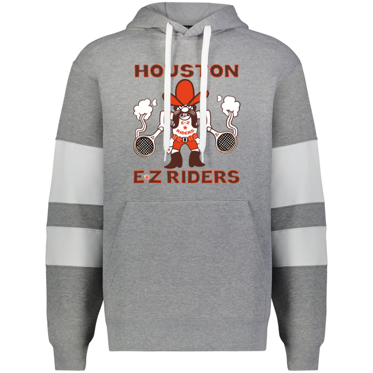 Houston E-Z Riders WTT Tennis Athletic Fleece Hoodie in Charcoal Heather/White