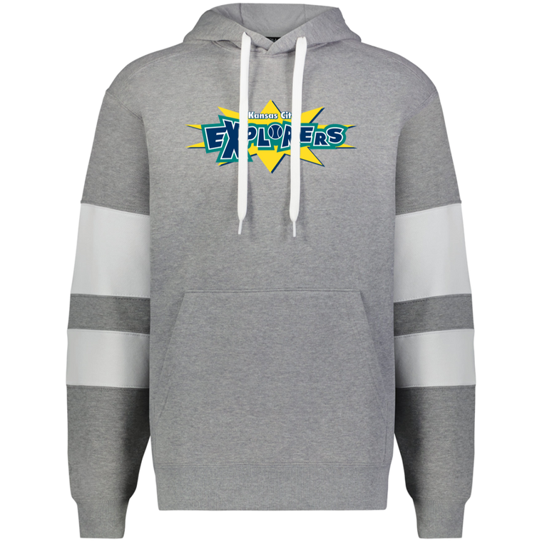 Kansas City Explorers WTT Tennis Athletic Fleece Hoodie in Charcoal Heather/White