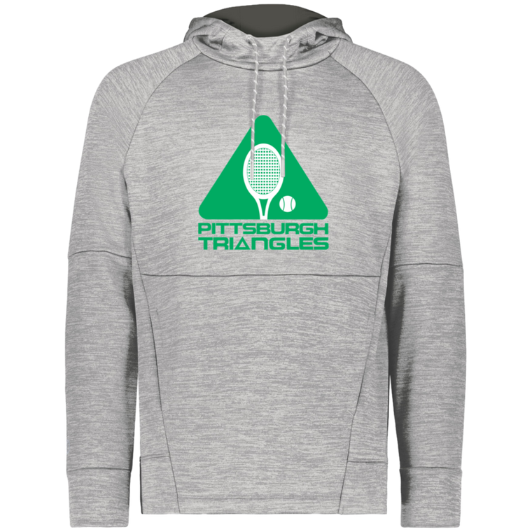 Pittsburgh Triangles WTT Tennis Performance Fleece Hoodie in Athletic Grey