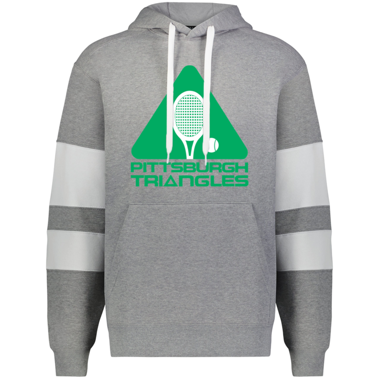 Pittsburgh Triangles WTT Tennis Athletic Fleece Hoodie in Charcoal Heather/White