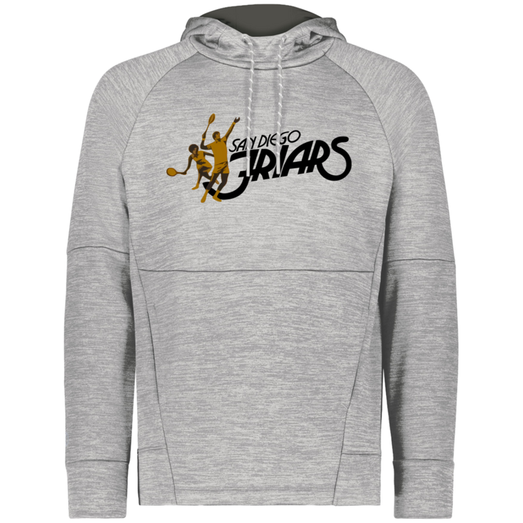 San Diego Friars WTT Tennis Performance Fleece Hoodie in Athletic Grey