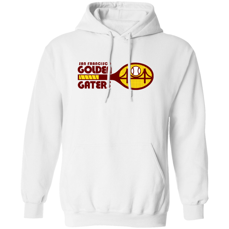 Retro San Francisco Golden Gaters pullover hoodie featuring vintage WTT tennis team logo in white