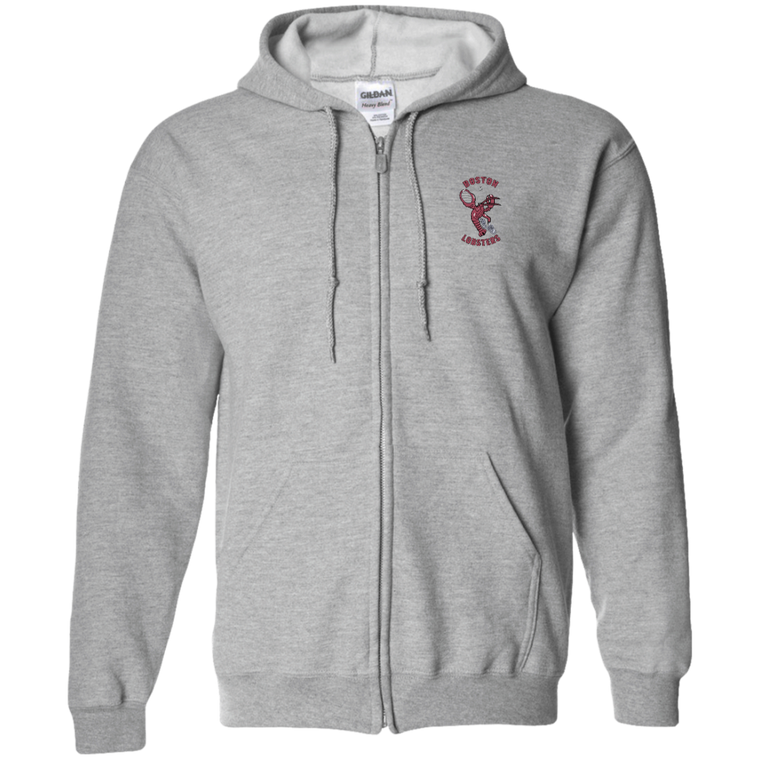 Boston Lobsters  WTT Tennis Full Zip Hoodie in Sport Grey Front
