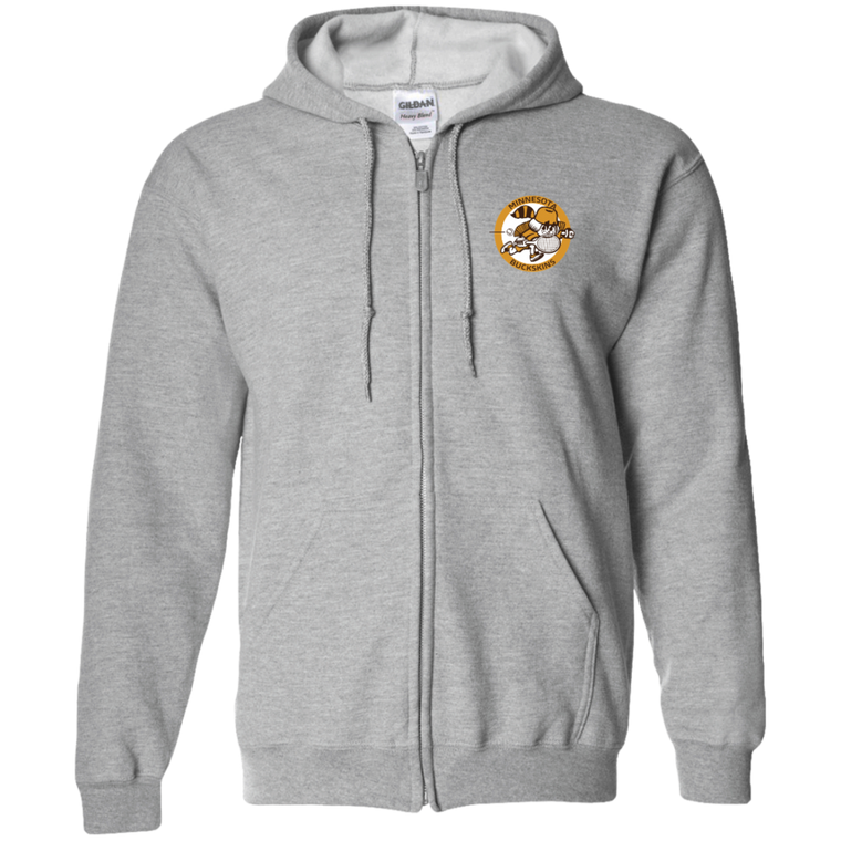 Minnesota Buckskins Full Zip Hoodie WTT Tennis in Sport Grey Front