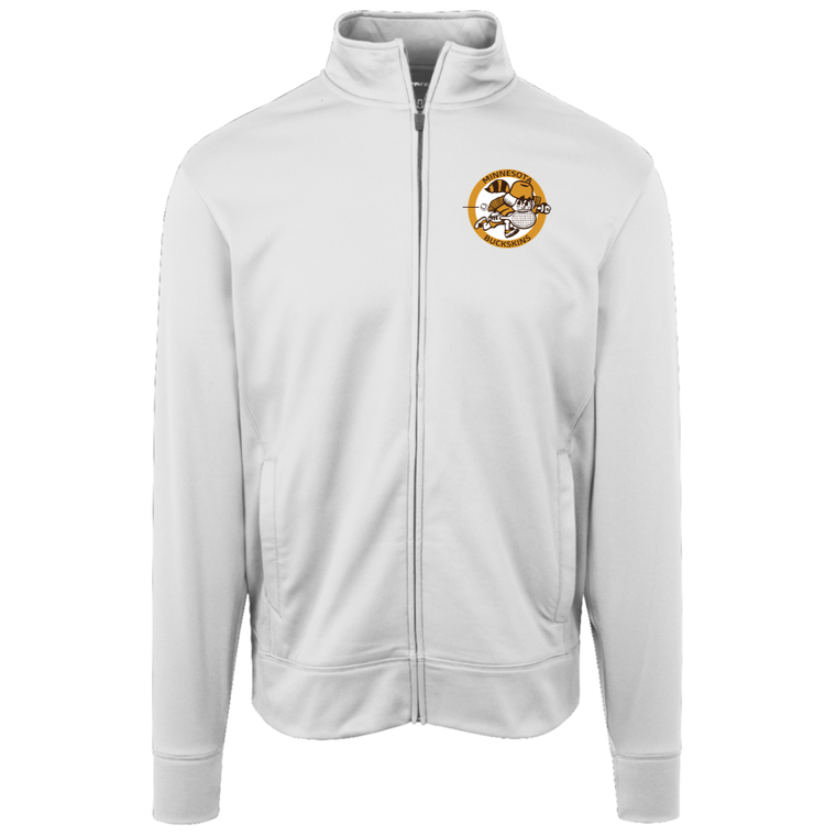 Minnesota Buckskins Full Zip Fleece Jacket featuring vintage WTT tennis team logo in white front view