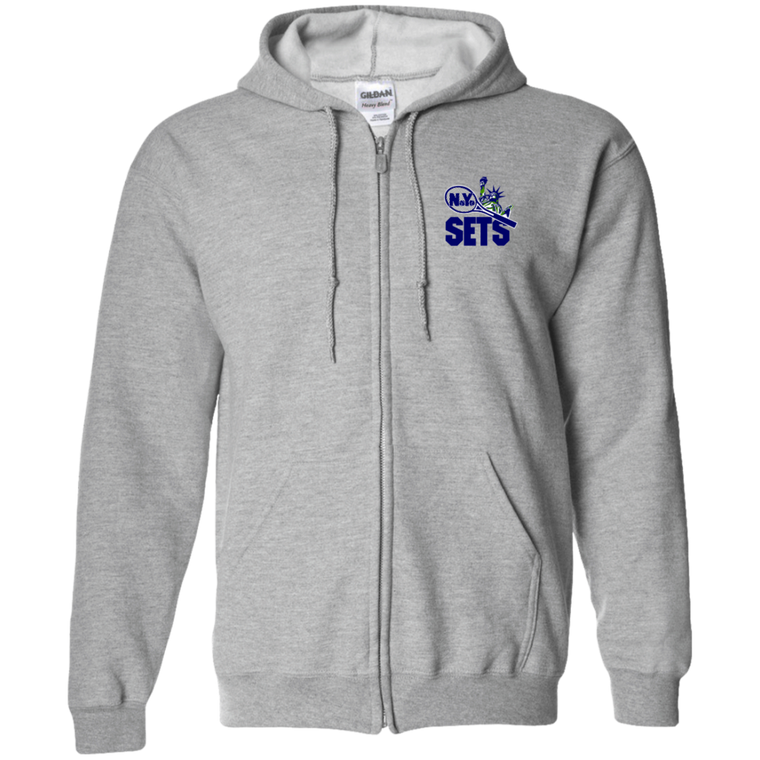 New York Sets Full Zip Hoodie WTT Tennis in Sport Grey Front