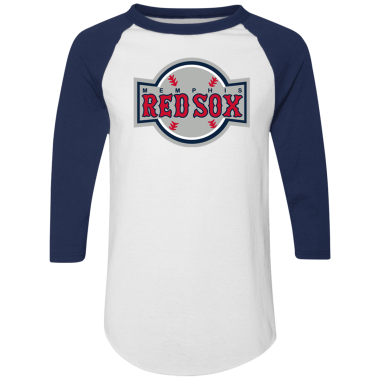 Memphis Red Sox Raglan Shirt Negro League Baseball color White/Navy Blue