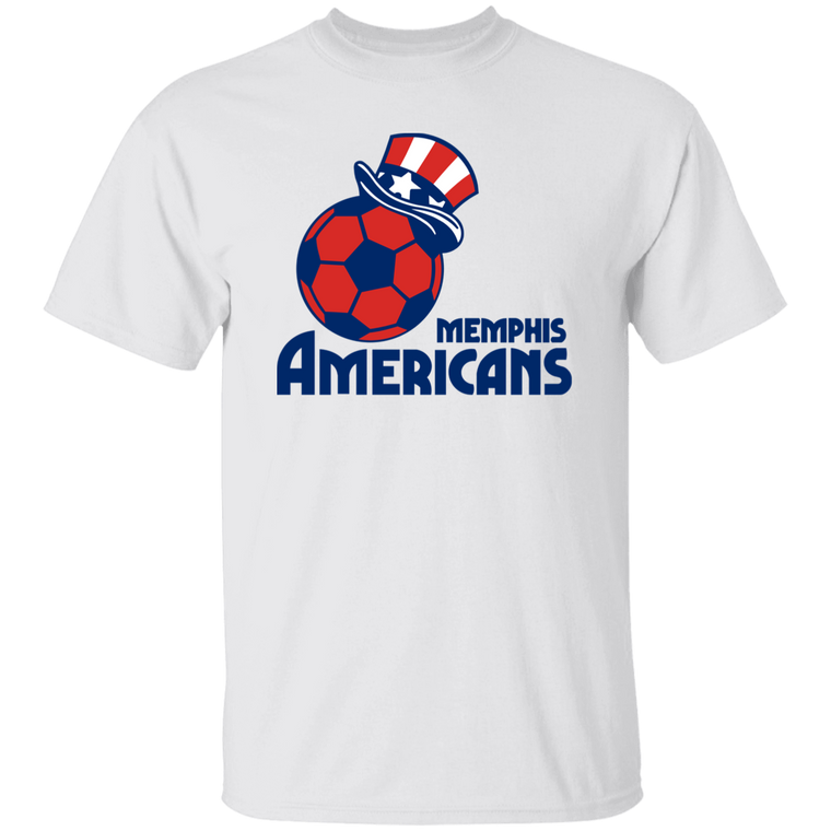 Memphis Americans MISL T-shirt Major Indoor Soccer League Team Tee color White
