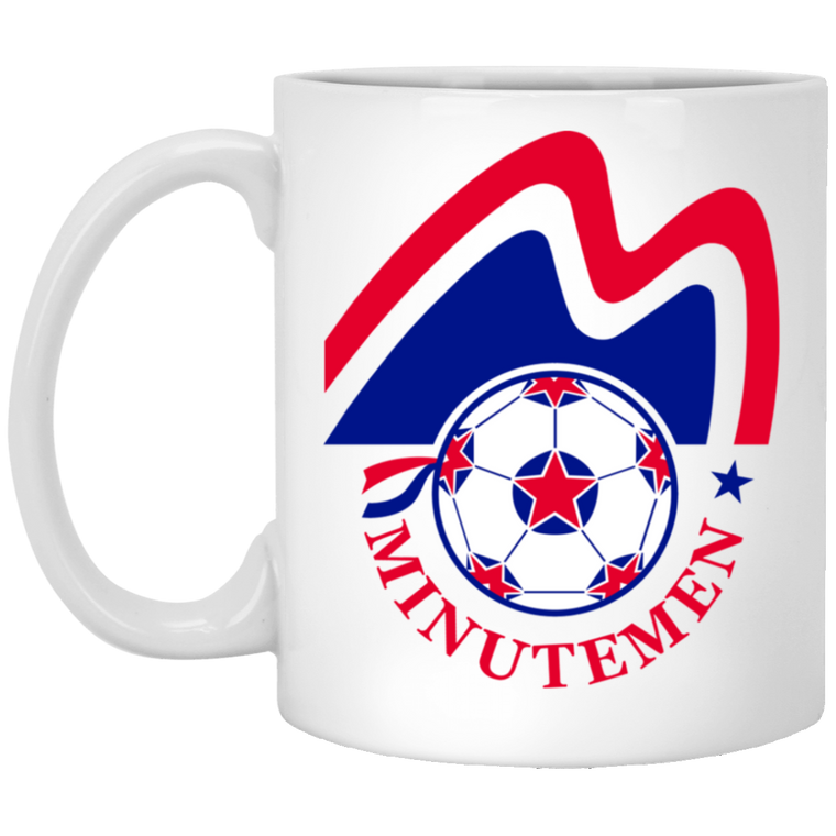 Boston Minutemen Mug 11 oz. White Glossy Ceramic NASL Soccer color White