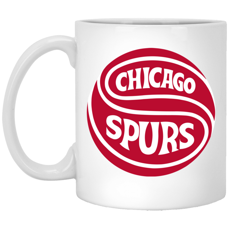 Chicago Spurs Mug 11 oz. White Glossy Ceramic NASL Soccer color White