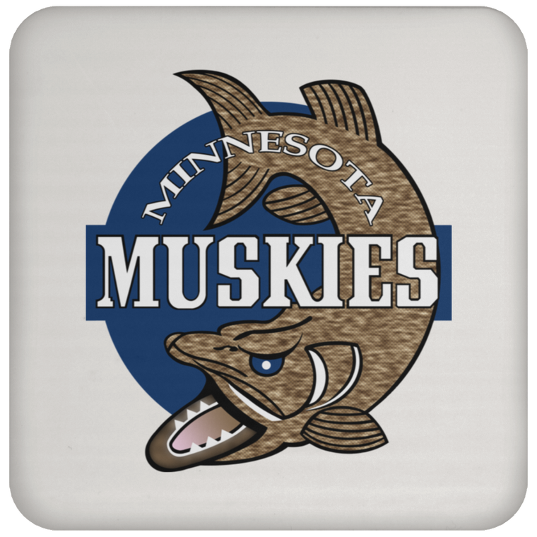 Minnesota Muskies ABA Basketball Team Drink Coaster color White