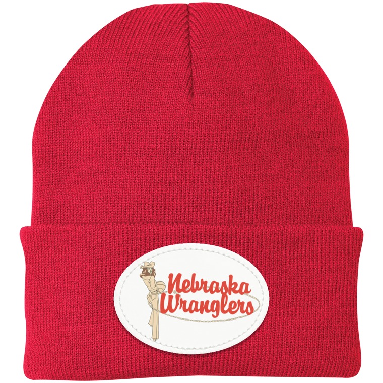 Nebraska Wranglers WBL Beanie Knit Cap Womens Pro Basketball Team color Red