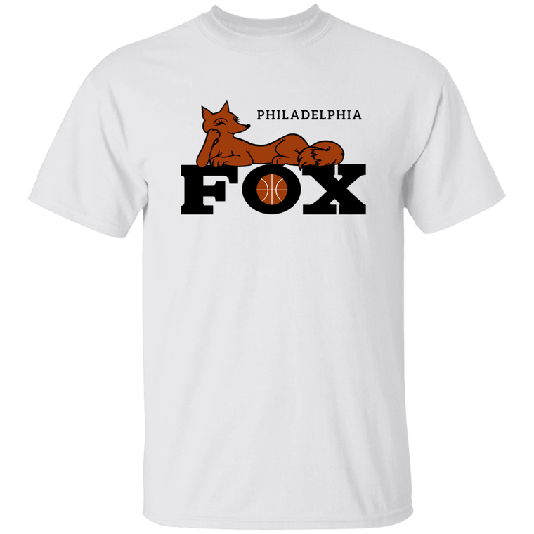 Philadelphia Fox T-shirt Cotton WBL Womens Pro Basketball Team Tee color White