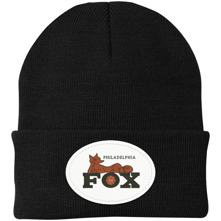 Philadelphia Fox WBL Knit Beanie Cap Women's Professional Basketball League Team color Black Philadelphia Fox WBL Knit Beanie Cap Women's Professional Basketball League Team color Black