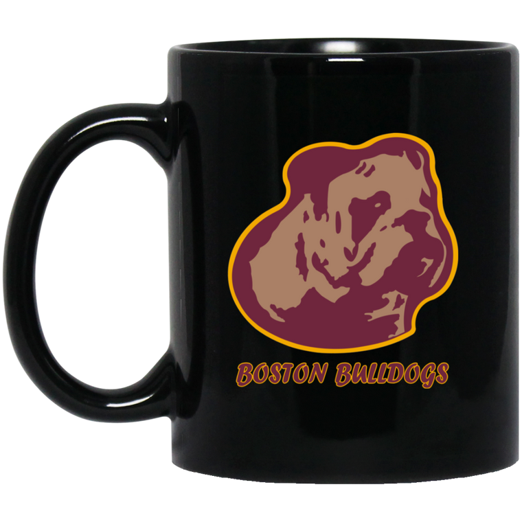 Boston Bulldogs Mug 11 oz. Black Glossy Ceramic NFL Football Team Apparel Boston Bulldogs Mug 11 oz. Black Glossy Ceramic NFL Football Team Apparel