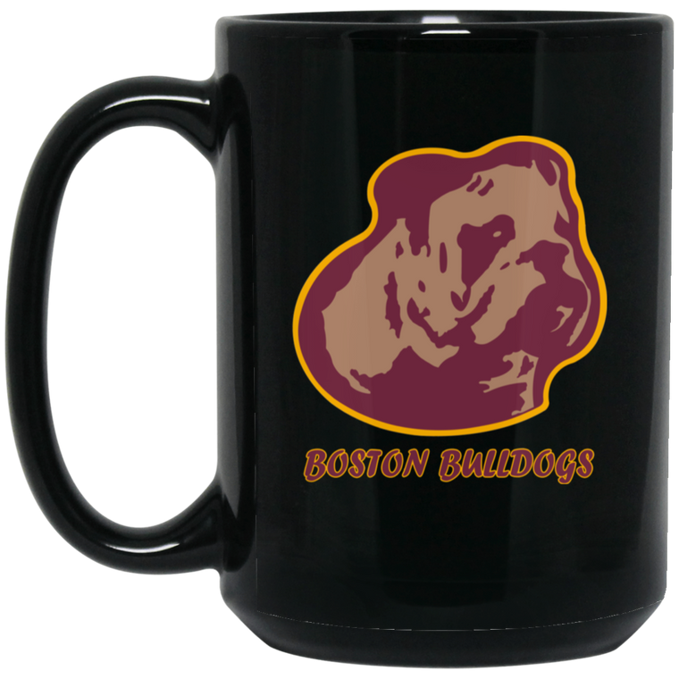Boston Bulldogs Mug 15 oz. Black Glossy Ceramic NFL Football Team Drinkware