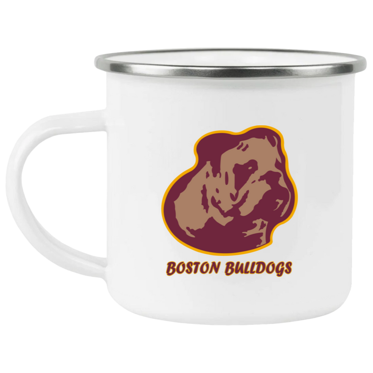 Boston Bulldogs Camping Mug 12 oz. Enamel NFL Football Team Fan Drinkware Boston Bulldogs Camping Mug 12 oz. Enamel NFL Football Team Fan Drinkware